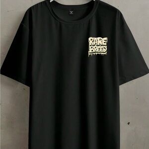 Black Graphic T-Shirt with Rare Breed Logo
